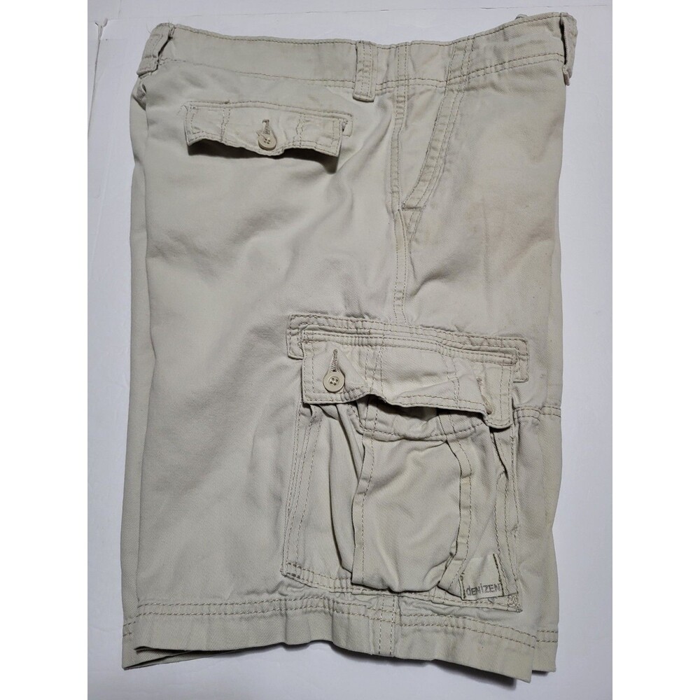 Denizen Cargo Shorts Mens Size 36 Khaki Tan Cotton Casual Multi Pocket Utility